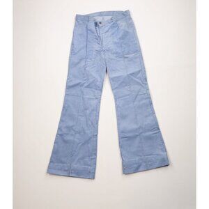 Vintage 70s Sundek Mens 32x31 Distressed Corduroy Bell Bottoms Pants Blue USA